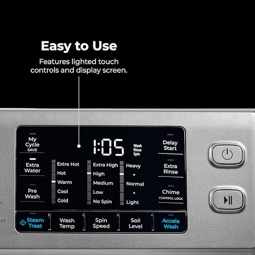 Kenmore 4.5 cu. ft. Front Load Washer with Stain Removing Steam Treatment - Reduce Laundry Time with Accela Wash - LED - ENERGY STAR Certified - Metallic Silver