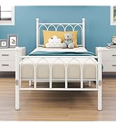 Yaheetech Cadre De Lit Métallique 90x190 Cm Lit Design Moderne Avec Sommier A Lattes Grand Rangement Sous Le Lit 80686029