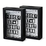 salvadanaio regalo Porcellini salvadanaio per gli adulti devono rompere per aprire la banca dei soldi con il vetro trasparente Banca di moneta Banca di moneta Banca -Make I tuoi sogni accadono decoraz