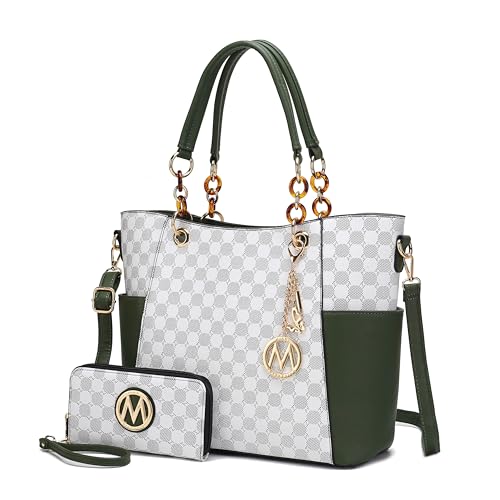 Image of J'OMOR by Mia Tote Bag for Women, Handbag Set with Wallet Top-Handle Bag Vegan Leather Purse