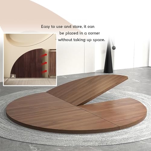 Dessus de table ronde pliable avec surface réglable gain de place - 4