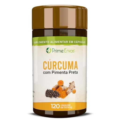 Cúrcuma com Pimenta Preta 120 Cápsulas de 500mg Prime Ervas
