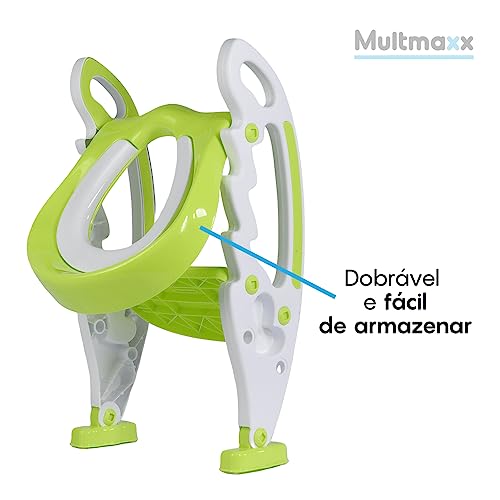 Assento Troninho Redutor Sanitário Infantil com Escada Verde Multmaxx