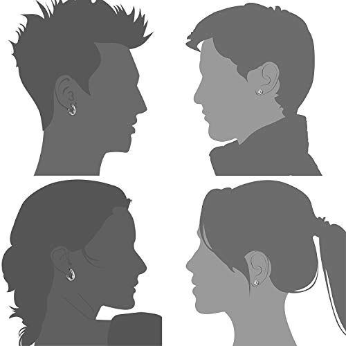 K&Q 12 Pairs Stainless Steel Cz Stud Earrings Hoop Earrings Set Huggie Hoop Ear Piercing For Woman/ Men/ Teen Girls And Boys Gift #TOP2