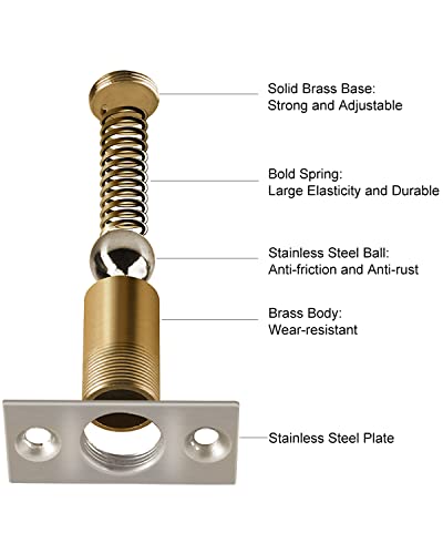 Ball Catch Door Hardware Jiayi 2 Pack Door Ball Catch For Top Of Door French Door Ball Catch Latch Adjustable Ball Catch Strong Drive In Ball Latch For Invisible Pantry Ball Bearing Door Latch Silver #TOP3