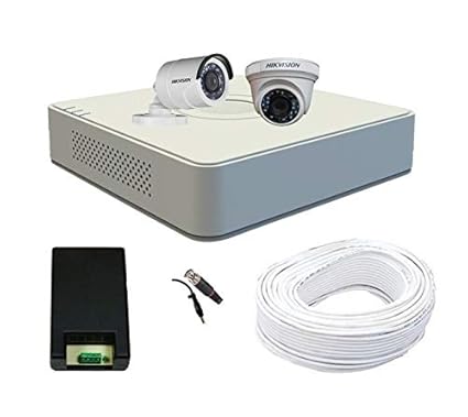 Hikvision Full HD 2 CCTV Cameras (2MP) with Full HD 4Ch. DVR Kit