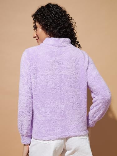 Image of THE DRY STATE Women's Fur Pull Over With High Neck