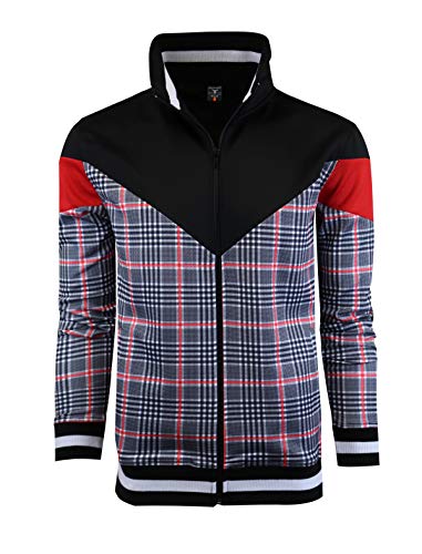 Image of SCREENSHOT-TRACK JACKET Mens Urban Hip Hop Premium Track Jacket - Slim Fit Side Taping Sportswear Urbanwear Streetwear Top