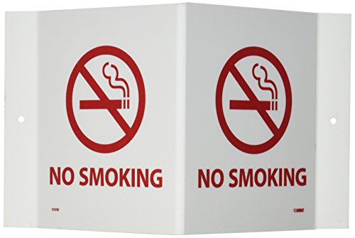 Signalisation Interdiction de fumer graphique NMC Vs9 W Visi Sign PVC blanc durable