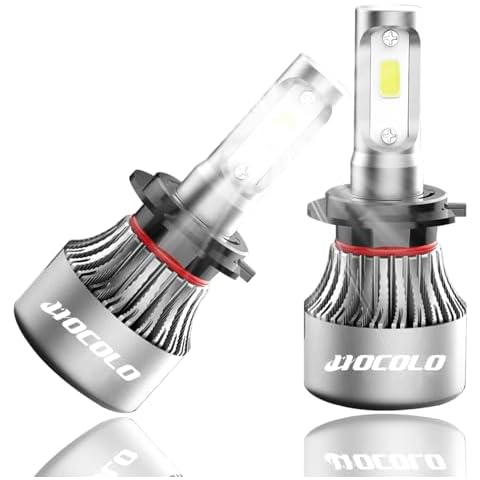 HOCOLO S2 H7 Fog Driving Lights LED Bulbs Set, Super Bright 8000LM Cool White 6000K 50W Replace Halogen All in One Conversion Kit, Only for Fog Lamp Daytime Running Light/DRL, Pack of 2 (S2-H7-Fog) Cover
