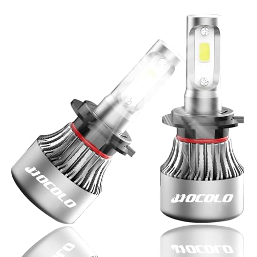 HOCOLO S2 H7 Fog Driving Lights LED Bulbs Set, Super Bright 8000LM Cool White 6000K 50W Replace Halogen All in One Conversion Kit, Only for Fog Lamp Daytime Running Light/DRL, Pack of 2 (S2-H7-Fog)