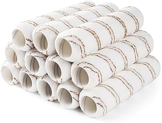 Paint Roller Sleeve 9 Inch (230MM), Microfiber Paint Roller Cover, Large Paint Roller for Painting on Smooth and Semi-Rough Surfaces, Pack of 12 Microfibre Roller Sleeves