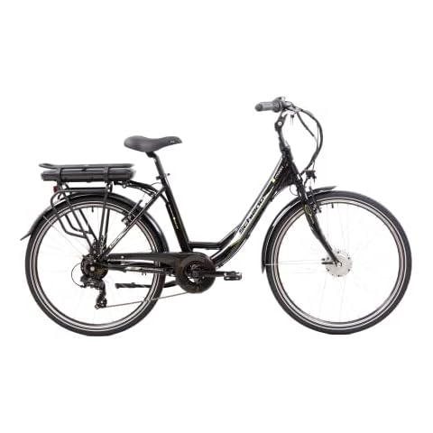 F.lli Schiano E-Moon 26", Unisex Adult E-Bike with 250W Motor, 7 Speed Gearbox, in Black Cover
