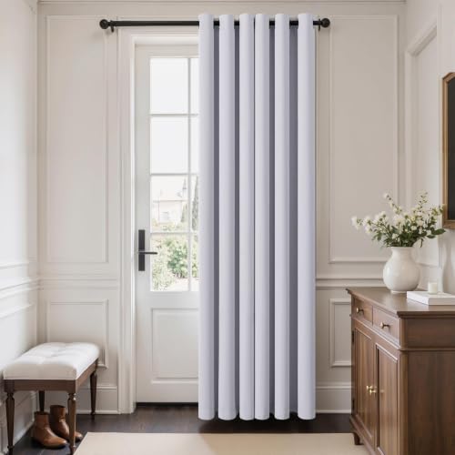 Image of MIULEE Closet Curtain for Open Closet Without Door Grommet Top 34x80 Inches | Covers Closet, Privacy Curtains for Room Divider, Sun /Light Blocking, Quality Fabric, Doorway