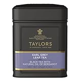 Taylors of Harrogate Earl Grey, Loose Leaf, 4.41 Ounce Tin Caddy (Pack of 1), Fragrant, Delicate & Light, Caffeinated, Premium Whole Leaf Tea