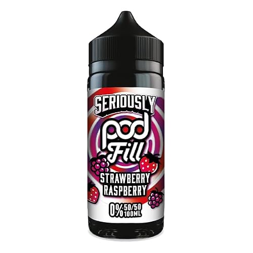 DoozyVape Seriously PodFill VAPE �d�q�^�o�R ���L�b�h �j�R�`���Ȃ� �V���[�g�t�B���{�g�� (120ml�{�g���Ƀ��L�b�h��100ml, �X�g���x���[���Y�x���[)