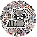 50Pcs Cute Raccoon Stickers for Kids Waterproof Cartoon Animal Stickers for Water Bottle Vinyl Sticker for Laptop Scrapbook Kids Classroom Party Favors (Raccoon)