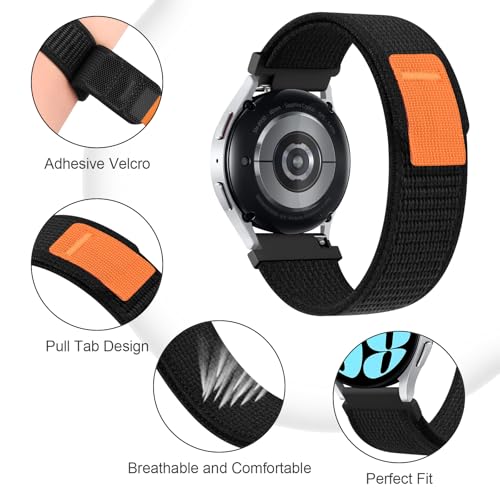 Mugust Correa de Nylon 22 mm para Smartwatch Veryfit miniatura 3