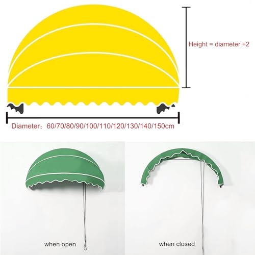 Auvent rétractable contre la pluie pour porte entrée extérieure 60cm - 8