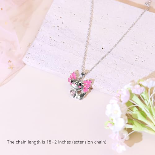 Image of Axolotl Gifts for Axolotl Lovers Birthday Gift Axolotl Necklace Bracelet Kawaii Jewelry for Who Loved Axolotl Easter Basket Stuffers