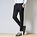 Maiyifu-GJ Men's Slim Fit Stretch Pant Solid Color Skinny Tapered Suit Pant Lightweight Wrinkle Resistant Business Trousers (Black,38)