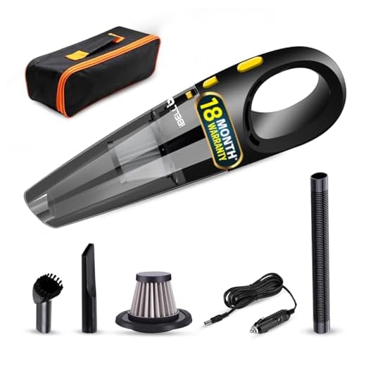 IBELL VC4480 Car Vacuum Cleaner, 2 in 1 Wet/Dry, 120W High Suction Power, HEPA Filter (Black)