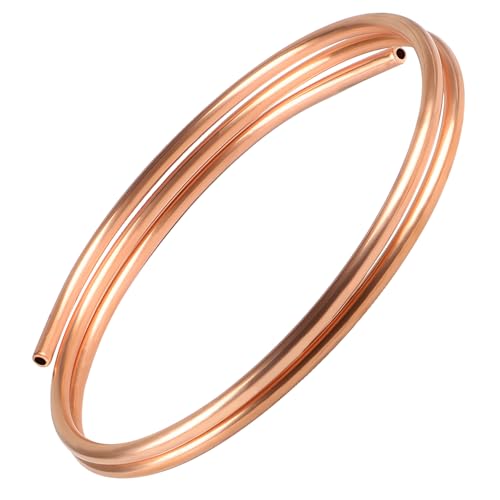 LALAGO Tube en cuivre, OD 8mm ID 6mm, longueur de 1,5 m, tube rond en cuivre, produit souple pour...