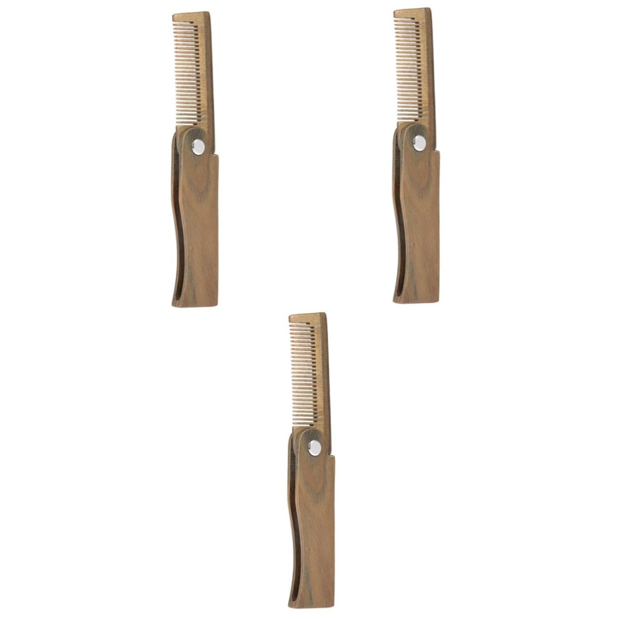 FRCOLOR 3 Pettini in Legno Per Barba Strumento Per Lo Styling Per Uomo Corpo Della Barba Maschile