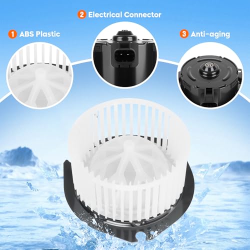 Image of HVAC Heater Blower Motor Fan Fit for 1996-2018 Chevrolet Express 1500 2500 3500 & GMC Savana 1500 2500 3500, 1996 Chevy G30 & GMC G3500 P3500, Replaces 700067, Air Automotive Replacement