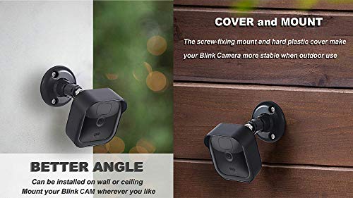 All-New Blink Outdoor Camera Wall Mount, 360° Adjustable Mount And Weather Proof Protective Housing With Blink Sync Module Outlet Mount For Blink Outdoor Security Camera System (Black, 5 Pack) #TOP5