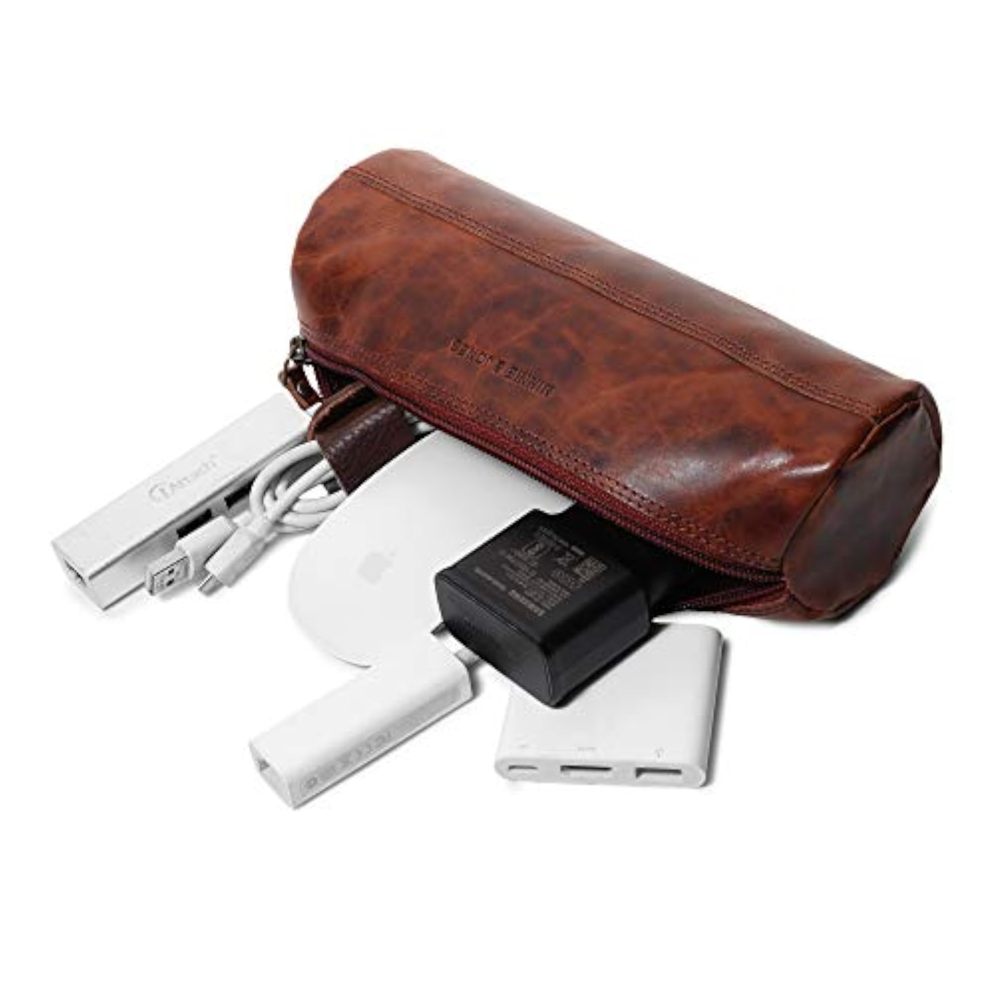 Premium Full Grain Leather Multipurpose Pouch, Travel Organizer