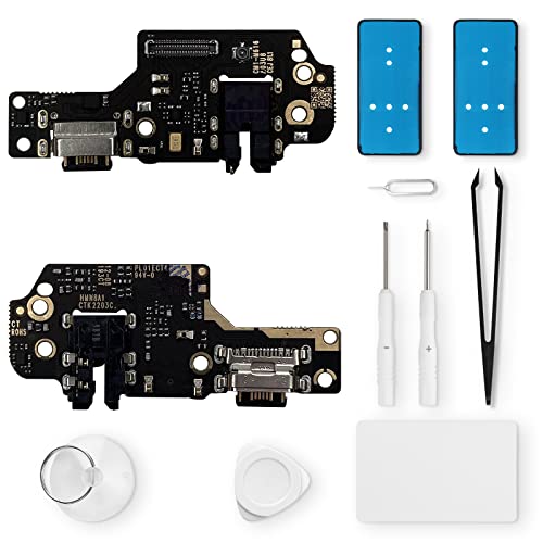 Eonpam Conector de Carga para Xiaomi Redmi Note 8 Puerto de Carga Reemplazo Conector con Auriculares Jack Micrófono + Kit de Reparación
