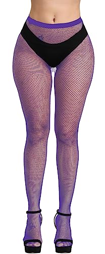 Image of CozyWow Fishnet Tights for Women, High Waist Footed Fishnet Stockings Soft and Stretchy, Womens Patterned Tights 10+ Colors