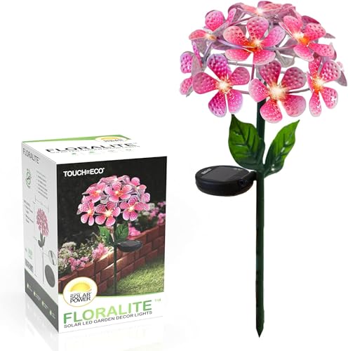 Solar LED Metal Flower Stake Light – Waterproof Outdoor Garden Pathway Light with Auto On/Off – Decorative Solar Flower Yard Light for Patio, Walkway, Lawn & Landscaping – 1 Pack