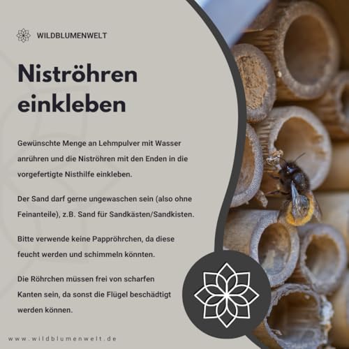 Natürlicher LEHM/Lehmpulver zum BAU von SANDARIUM & BIENENHOTEL (Nisthilfe), zum Befestigen von Brutröhren, zum Formen von Seed Bombs, als Angebot für Schwalben zum Nestbau (Lehmpfütze) UVM.