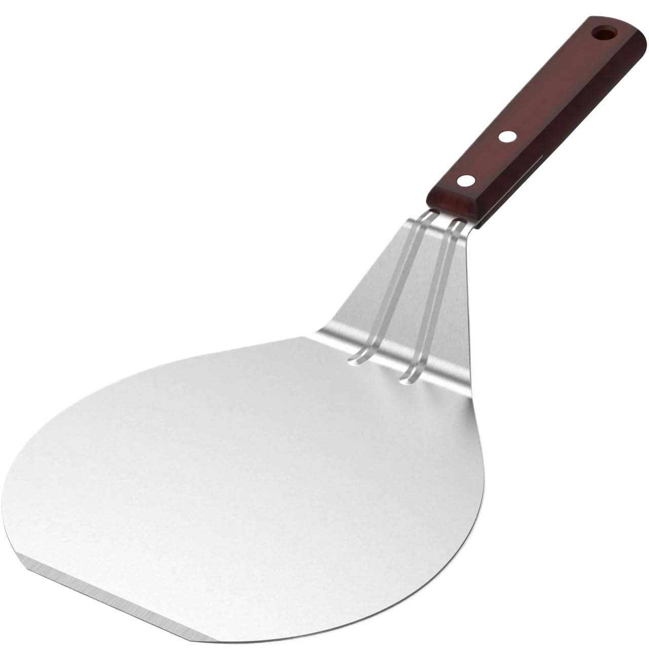 WANGSHAOWEI Pizza ​Paddle 6.5/10/12inch Pizza Shovel Metal Non-Stick Peel With Wood Handle Cake Lifter Transfer Tray For Homemade Baking Bread(6.5 inch)