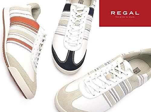 [リーガル] スニーカー メンズ 66MR 66MRAD レザー 本革 靴 正規品 (ホワイトストライプ, measurement_27_point_0_centimeters)