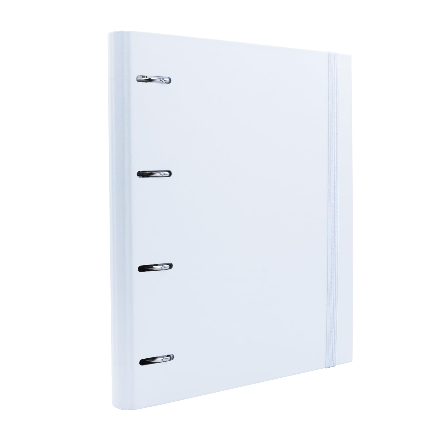 Raylu Paper® - 4 Ring Binder with 5 Coloured dividers and Refills of 100 90 g A4 Sheets with 4 x 4 mm, Binder with 4 Rings of 30 mm