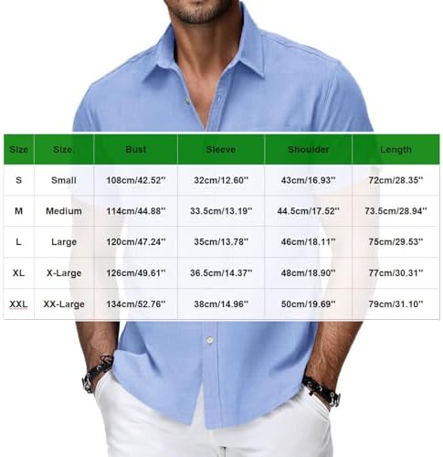 Dress Shirt for Men 2026 Linen Short Sleeve Summer Beach Shirt Soft Comfy Collared Button Down Shirt Cruise Wear Khaki — view 3