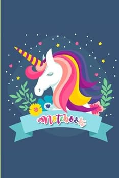 Paperback notebook: Cute Unicorn Cover Design lined Notebook 100 pages (Large 6x9 inches), Blank note book for girl, blank notebook for write in, Blank Journal book