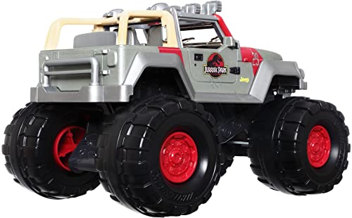 Matchbox Jurassic World Dominion Jeep Wrangler 124-Scale Truck With Large Wheels, Toy Gift And Car Collectible For Dinosaur Fans #TOP3