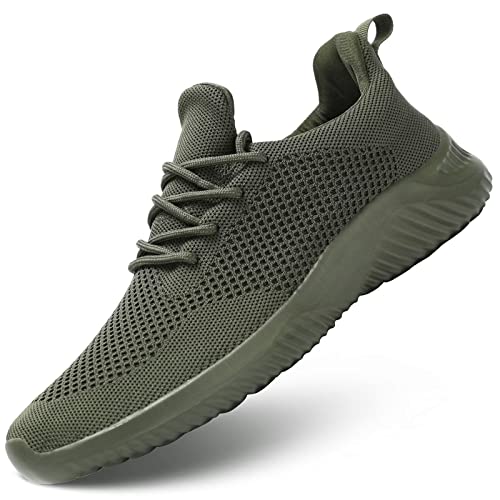 Image of Wrezatro Men's Slip on Walking Shoes Ultra Light Breathable Non Slip Running Shoes Casual Fashion Sneakers Mesh Workout Sports