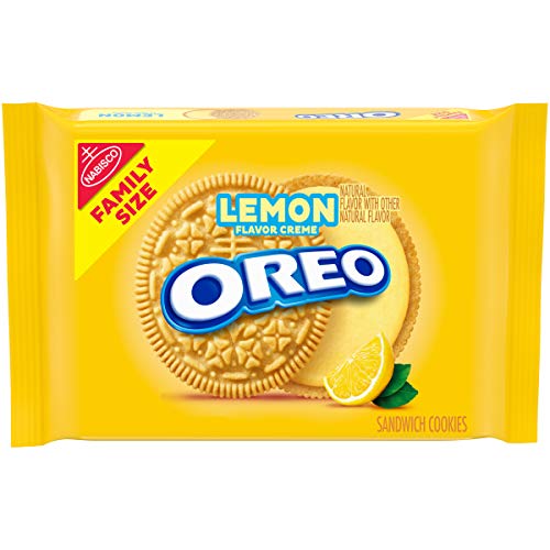 OREO Golden Sandwich Cookies, Lemon Flavored Creme, 1 Resealable Family Size Pack