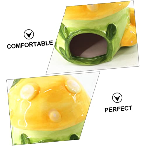 Balacoo 1 Peça Pequena Guiné Caverna Esconderijo Hamster Gerbil Acessórios Criativos Cerâmica Para P