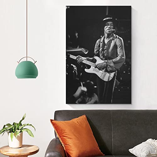 Flowerwine Jimi Singer Hendrix Poster Canvas Wall Art Room Decor Picture For Bedroom Office Bar And Dormitory 12X18Inch(30X45Cm) #TOP3