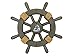 Handcrafted Model Ships Antique Decorative Ship Wheel with Sailboat 12