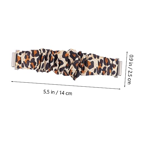 Homoyoyo Scrunchie Watch Strap for Watch Active Elastic Band Leopard Print Design Comfortable Lightweight Replacement Strap for Girls3