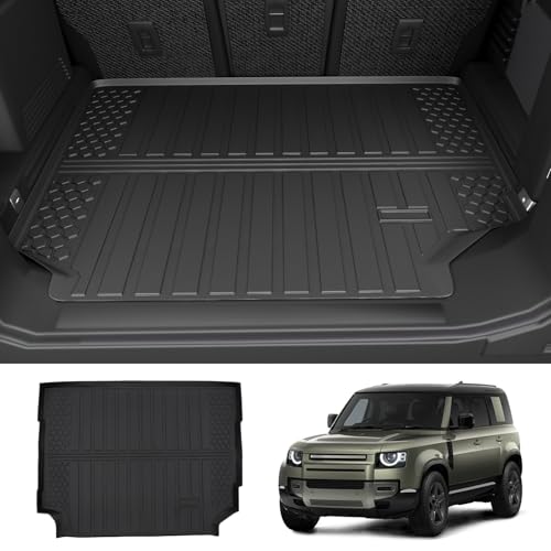 Tecbaba Cargo Liner Compatible with 2020-2026 Lander Rover Defender 110 Trunk Mat Cargo Mat TPE Durable Waterproof 2025 Defender 110 Accessories