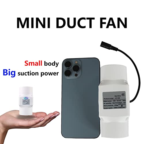 12V Filter Duct 18W Inline Duct Fan 2Inch 50Mm Air Circulator 58Db Hvac Fan With Pvc Duct Interface For Grow Tent Bathrooms Offices Greenhouses Lockers ( Color : E 50Mm-20Mm , Size : B Adjustable Spee #TOP1
