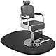 4 Fuß x 5 Fuß Salonmatte, Kalolary Arc Anti Ermüdungs Salon Bodenmatte für Runde Stuhlbasis Friseur und Schönheitsbodenmatten Dicke Büro Komfort Bodenmatte für Friseursalonbedarf (Oval)